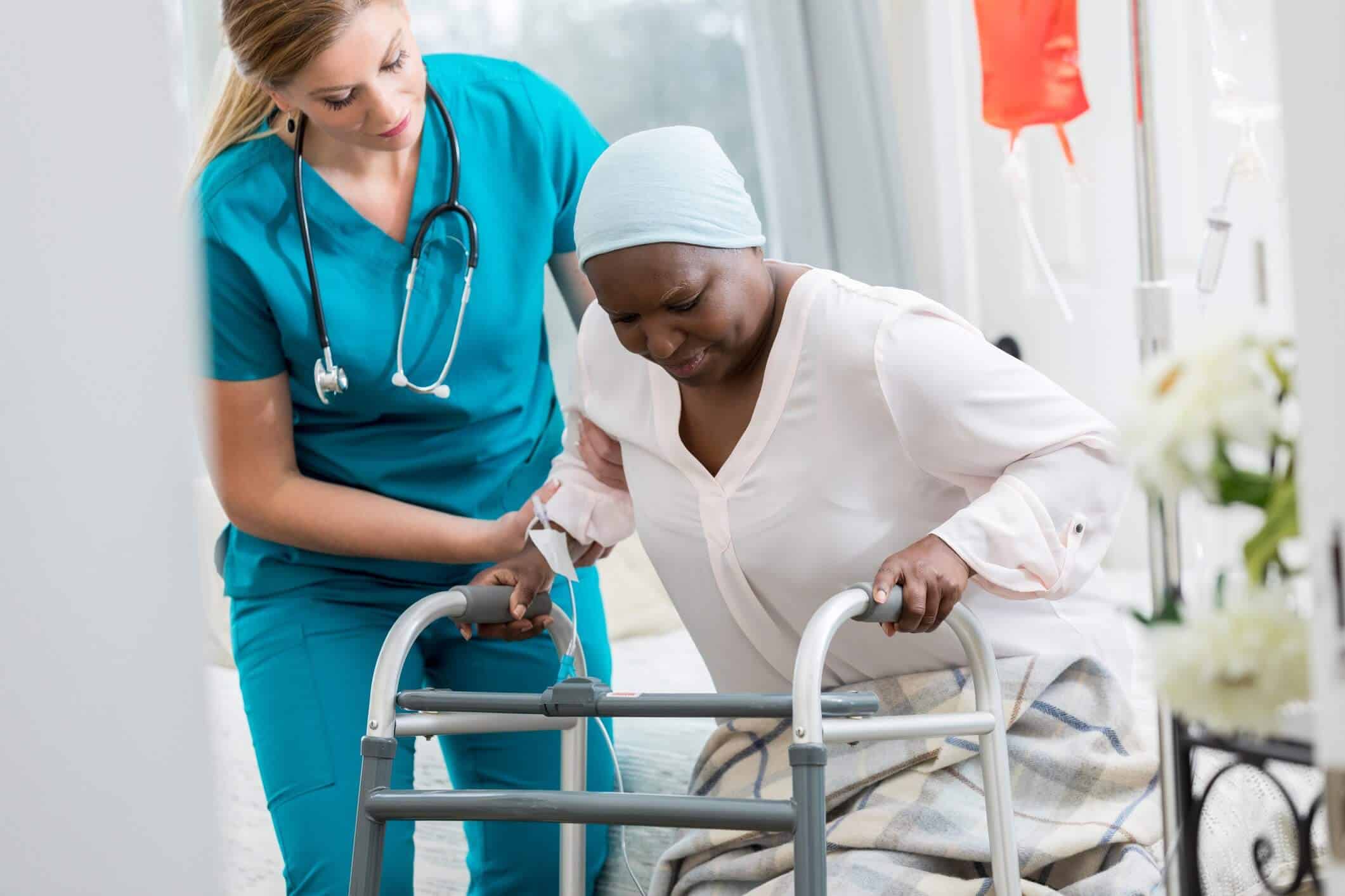 Caregiver enjoying conversation with a senior client